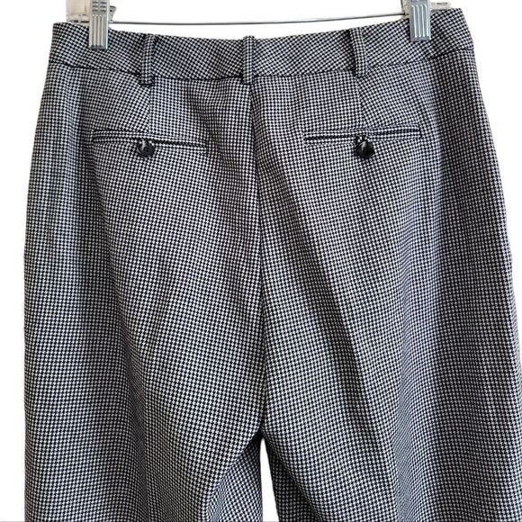 Jones New York Black and White Houndstooth Straight Leg Pants Sz 4 - Picture 6 of 8